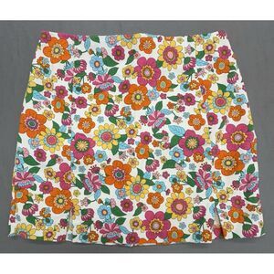 Women Skirt 9 Floral Colorful A Line Mini Stretch‎ Casual Boho Hippie Spring Fun